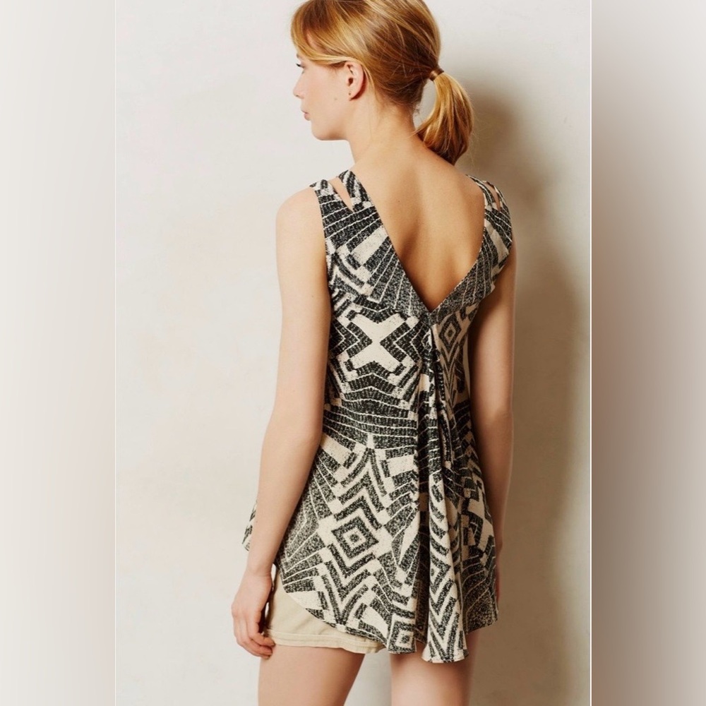 Anthropologie Swing Silk Paxi Sleeveless Tank Top  Fynn & Rose Vintage SZ Small